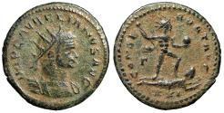 Ancient Coins - Aurelian Antoninianus "Sol with Spear Atop Laying Captive" Rare