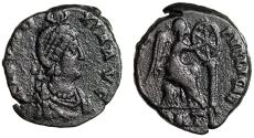 Ancient Coins - Aelia Eudoxia (Wife of Arcadius) "Victory Inscribing Christogram" Antioch