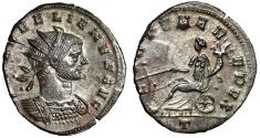 Ancient Coins - Aurelian Silvered Antoninianus "Fortuna Seated" Milan Choice Extremely Fine