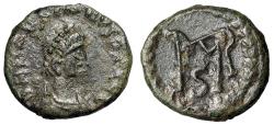 Ancient Coins - Marcian Nummus "Monogram" Constantinople Good Very Fine