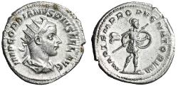 Ancient Coins - Gordian III AR Antoninianus "MARTEM PROPVGNATOREM Mars, Weapons" Extremely Fine
