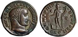 Ancient Coins - Maximinus II Daia Follis "GENIO IMPERATORIS Genius" Antioch Good Very Fine