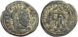 Ancient Coins - Constantine I The Great as Caesar "Carthage in Temple" Rare