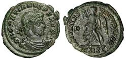 Ancient Coins - Gratian "SECVRITAS REIPVBLICAE Victory" Siscia Good Very Fine Scarce