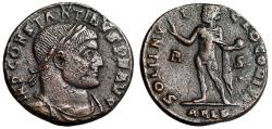 Ancient Coins - Constantine I The Great "Sol R-S in Fields, ARLB Exergue" Arles Very Rare