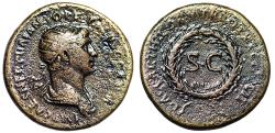 Ancient Coins - Trajan As "SC Within Oak Wreath" Very Fine