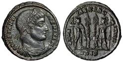 Ancient Coins - Constantine I The Great "Two Soldiers, Standards" Siscia Extremely Fine