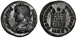 Ancient Coins - Crispus as Caesar "Portrait Left / Campgate" Nicomedia Extremely Fine