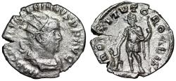 Ancient Coins - Valerian I AR Antoninianus "RESTITVTOR ORBIS Raising Kneeling Woman" Scarce