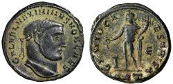 Ancient Coins - Maximinus II Daia as Caesar AE Follis "Genius, Altar" Antioch Good Very Fine