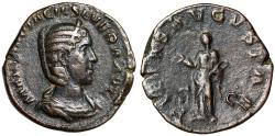 Ancient Coins - Otacilia Severa (Wife of Philip I) Sestertius "Pietas Raising Hands" Rome