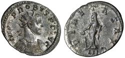 Ancient Coins - Probus Silvered Antoninianus "PIAETAS AVG Pietas by Altar" Scarce