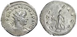 Ancient Coins - Gallienus AR Antoninianus "Spes Walking" Viminacium Extremely Fine