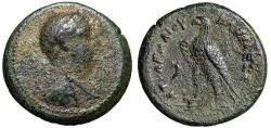 Ancient Coins - Ptolemy III Euergetes AE23 "Portrait of Ptolemy III / Eagle" Very Rare
