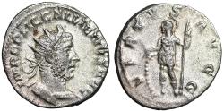 Ancient Coins - Gallienus AR Antoninianus "Virtus, Spear & Shield" Scarce Good Very Fine