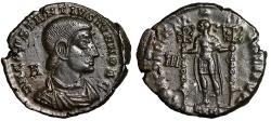 Ancient Coins - Constantius Gallus Centenionalis "Holding Two Labarum" Good Very Fine
