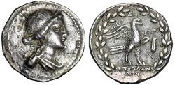 Ancient Coins - Troas, Abydos AR Tetradrachm "Artemis / Eagle in Wreath" Rare Magistrate