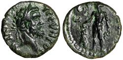 Ancient Coins - Septimius Severus AE18 of Serdica, Thrace "Dionysos Feeding Panther" Rare