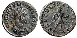 Ancient Coins - Carinus as Caesar "Military Gear" Lyons Good Very Fine Scarce