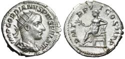 Ancient Coins - Gordian III AR Antoninianus "Apollo Seated, Arm on Lyre" Choice Extremely Fine