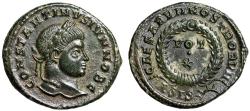 Ancient Coins - Constantine II Caesar "Votive in Wreath" Siscia Extremely Fine
