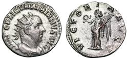 Ancient Coins - Valerian I AR Antoninianus "VICTORIA AVG Victory" About Extremely Fine