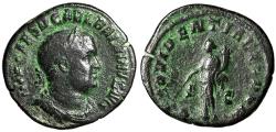Ancient Coins - Balbinus Sestertius "Providentia, Globe" Good Fine