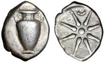 Ancient Coins - Illyria, Corcyra (Korkyra) AR Hemidrachm "Amphora / Star, Crescent" Very Rare