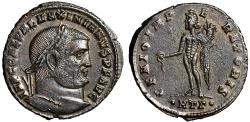 Ancient Coins - Galerius Follis "GENIO IMPERATORIS Genius" Heraclea Good Very Fine
