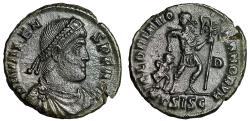 Ancient Coins - Valens Nummus "GLORIA ROMANORVM Dragging Enemy" Extremely Fine