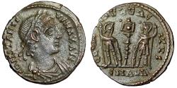 Ancient Coins - Constantius II "Soldiers, Two Pellets Above" Alexandria Unpublished Variety