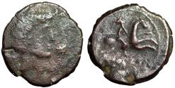 Ancient Coins - Iberia (Spain), Orkesken (Orcesecen) AE30 "Male Head, Star / Horseman" Very Rare