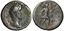 Ancient Coins - Antoninus Pius Sestertius "Romulus With Trophy & Spear" Rare