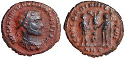 Ancient Coins - Maximian AE Radiate "Emperor & Jupiter" Antioch Very Fine