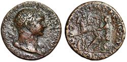 Ancient Coins - Trajan Sestertius "Dacia Seated Mourning on Weapons" Very Fine