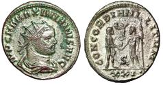 Ancient Coins - Maximian Silvered Radiate "Emperor & Jupiter" Cyzicus Great Silvering