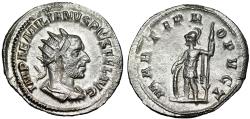 Ancient Coins - Aemilian AR Antoninianus "Mars, Spear & Shield" Rome Extremely Fine