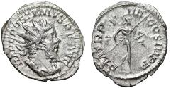 Ancient Coins - Postumus AR Antoninianus "Mars Walking, Trophy & Spear" Good Very Fine