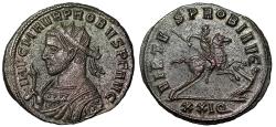 Ancient Coins - Probus Antoninianus "Horseback, Spearing Captive" Choice Extremely Fine