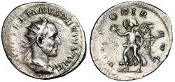 Ancient Coins - Trajan Decius AR Antoninianus "VICTORIA AVG Victory" Good Very Fine