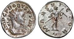 Ancient Coins - Probus Silvered Antoninianus "MARS VICTOR Mars, Spear & Trophy" Extremely Fine
