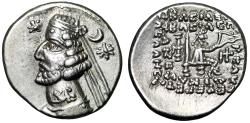 Ancient Coins - King of Parthia: Orodes II AR Drachm "Portrait / Archer" Extremely Fine