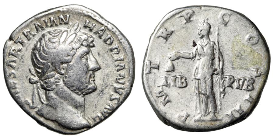 Hadrian AR Denarius LIB PVB Libertas Rome RIC 128a Good Fine | Roman ...