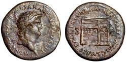 Ancient Coins - Nero Sestertius "Temple of Janus" Rome Good Very Fine