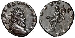 Ancient Coins - Aureolus (In the Name of Postumus) Antoninianus "Fides Seated" Extremely Fine