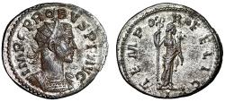 Ancient Coins - Probus Silvered Antoninianus "TEMPOR FELICI Felicitas" Extremely Fine