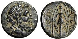 Ancient Coins - Phrygia, Apameia "Zeus Portrait & Cult Artemis Anaitis Statue" Good Very Fine