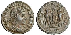 Ancient Coins - Delmatius as Caesar "Soldiers" Heraclea Extremely Fine