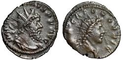 Ancient Coins - Postumus Antoninianus "PACATOR ORBIS Sol Portrait" Rare Extremely Fine
