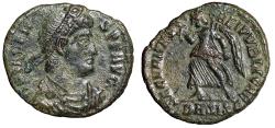 Ancient Coins - Valens AE Nummus "Victory with Wreath & Palm" Siscia Good Very Fine